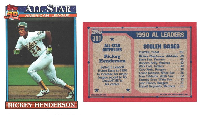 Oakland Athletics - Rickey Henderson - All Star - #2