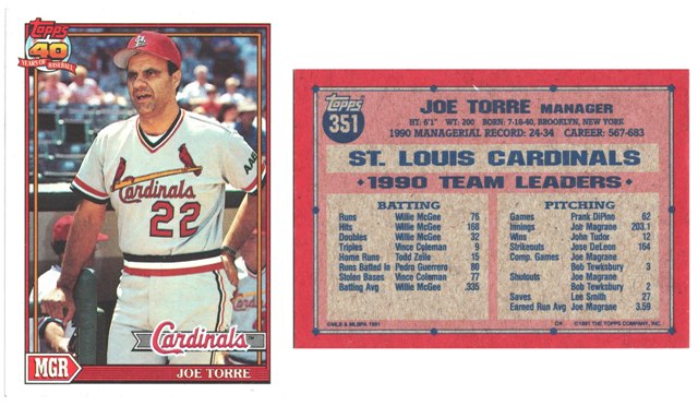 St Louis Cardinals - Joe Torre - Manager