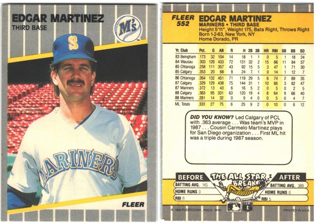 Seattle Mariners - Edgar Martinez - #1