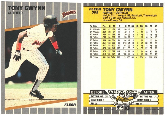 San Diego Padres - Tony Gwynn - #1