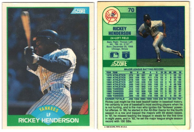 New York Yankees - Rickey Henderson - #1