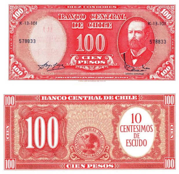 Chile - 100 Pesos Note