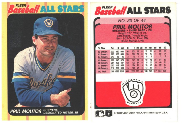 Atlanta Braves - Paul Molitor - ALL STARS