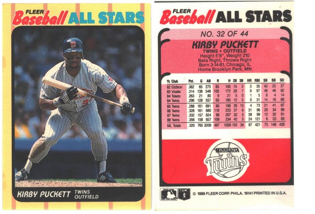 Minnesota Twins - Kirby Puckett - ALL STARS