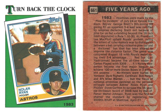 Houston Astros - Nolan Ryan - Turn Back the Clock