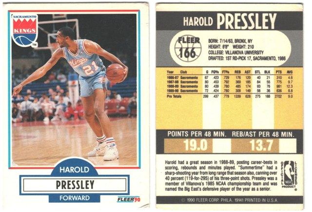 Sacramento Kings - Harold Pressley