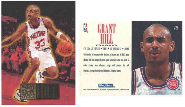 Detroit Pistons - Grant Hill - Rookie Card - #1