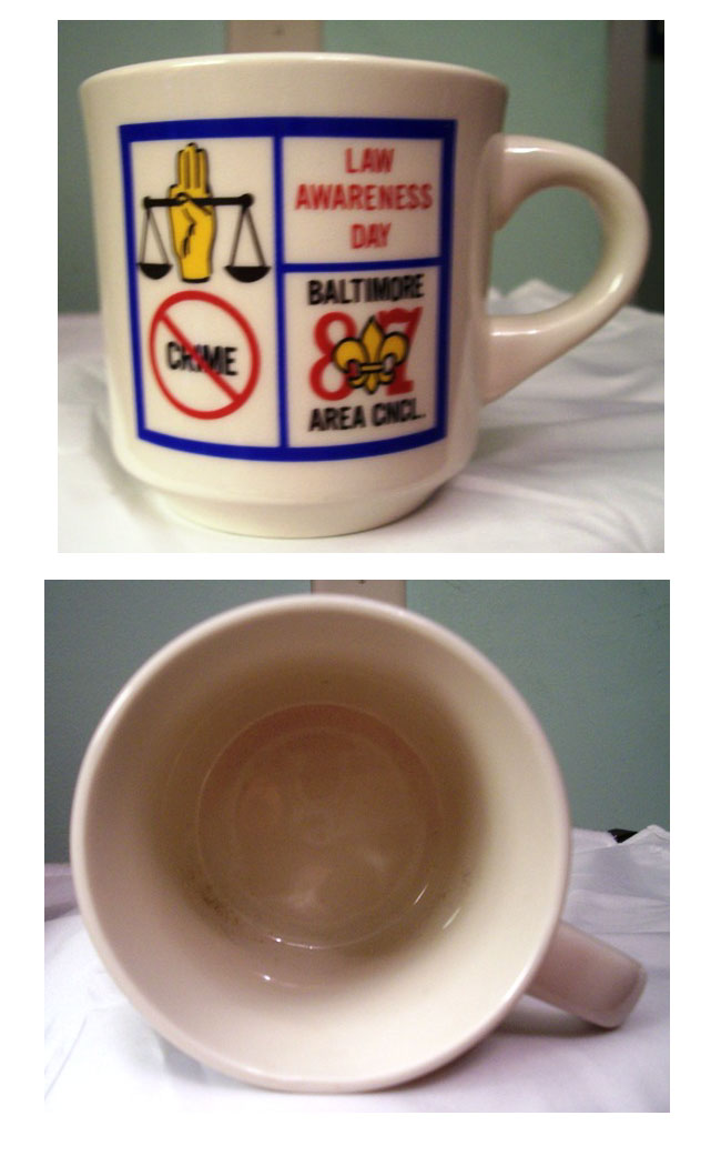 Baltimore Area Council  1983 Law Awareness Day Mug