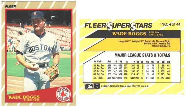 Boston Red Sox - Wade Boggs - Fleer Super Stars