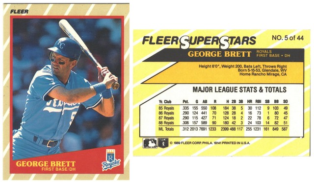 Kansas City Royals - George Brett - Fleer Super Stars