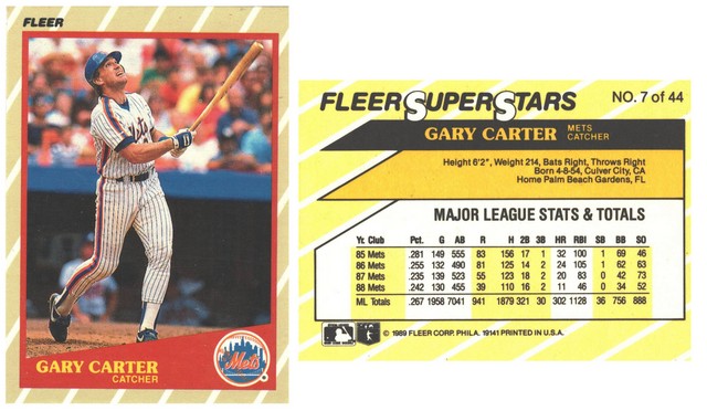 New York Mets - Gary Carter - Fleer Super Stars