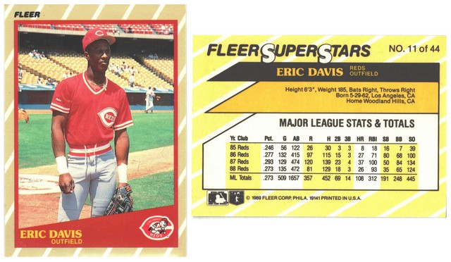 Cincinnati Reds - Eric Davis - Fleer Super Stars