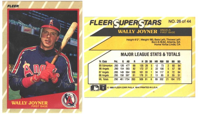 California Angels - Wally Joyner - Fleer Super Stars