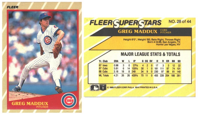 Chicago Cubs - Greg Maddux - Fleer Super Stars