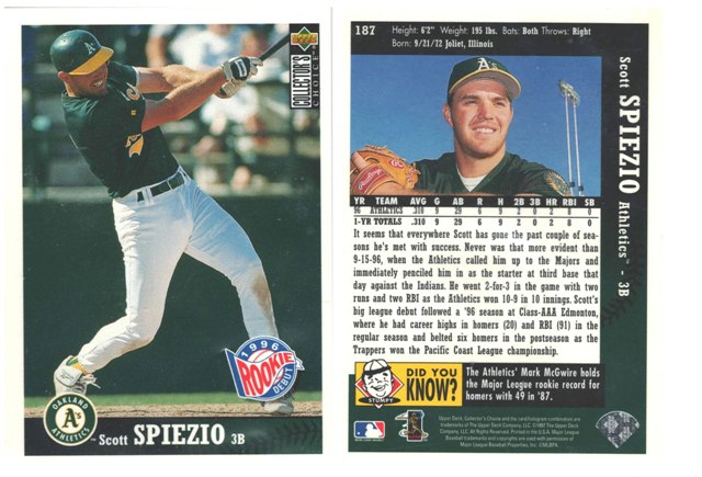 Oakland Athletics - Scott Spiezio - Rookie Card