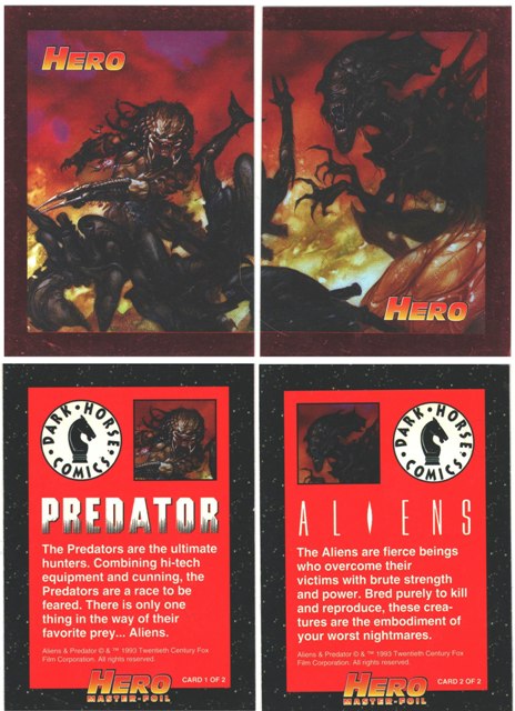 Promo Card - Aliens & Predator - 2 card set