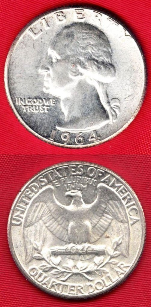 Coin - 1964 UNC Silver Washington Quarter - #1