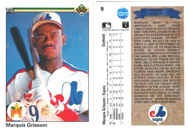 Montreal Expos - Marquis Grissom -  Rookie Card