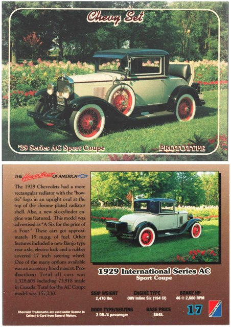 Promo Card - Heartbeat of America '29 Sports Coupe