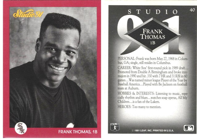 Chicago White Sox - Frank Thomas - Studio '91