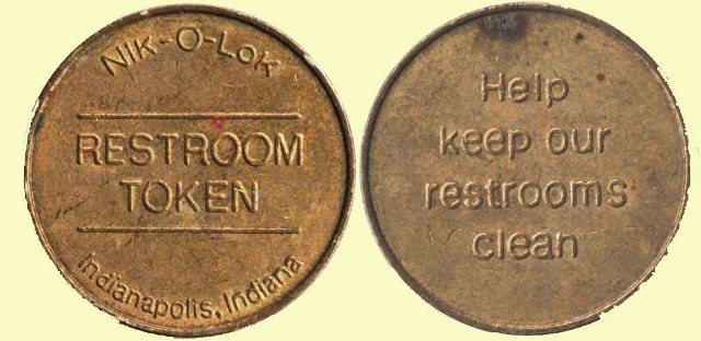 Token - NIK-O-LOK Pay Toilet