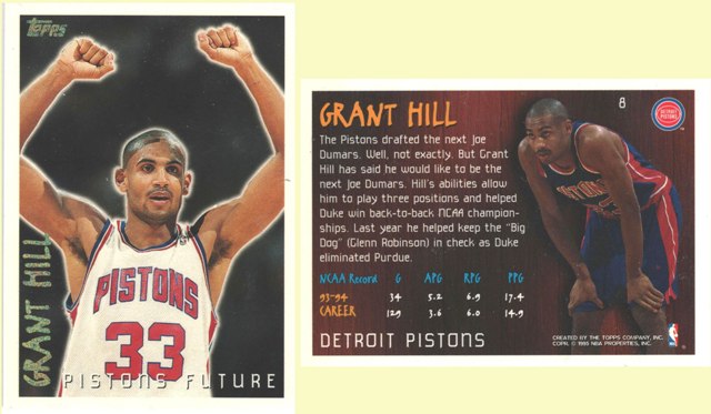 Detroit Pistons - Grant Hill - Rookie Card - #3