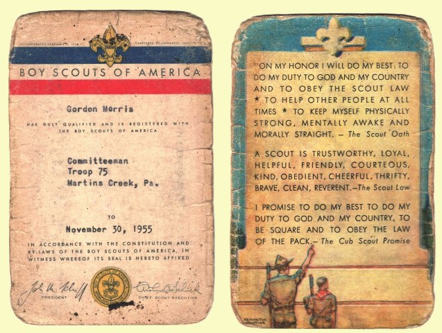 1955 Boy Scout Registration Card