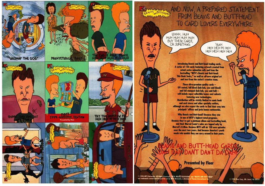 Promo Card - 1994 Beavis & Butt-Head  - 9 Card Uncut #1