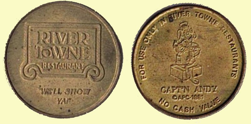 Rivertowne Restaurant Token