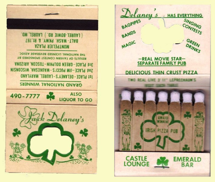 Matchbook - Delaney's Irish Pub	in Laurel, MD