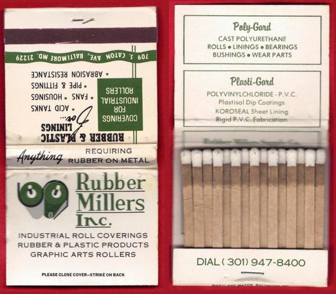 Matchbook – Rubber Millers Inc