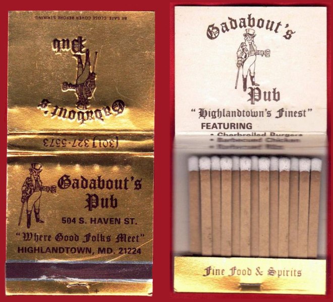 Matchbook – Gadabout’s Pub