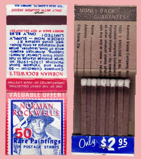 Matchbook - Norman Rockwell Boy Scout Stamps