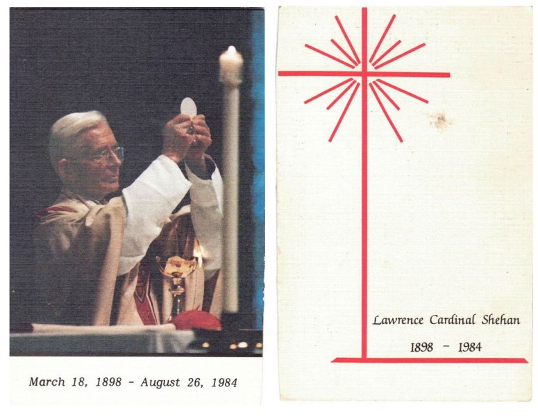 Cardinal Lawrence Joseph Shehan Bereavement Card