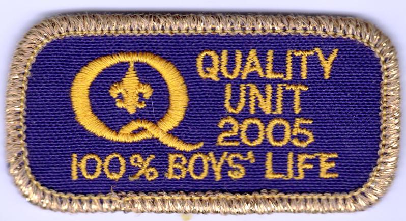 2005 Quality Unit Award - 100 percent Boys Life