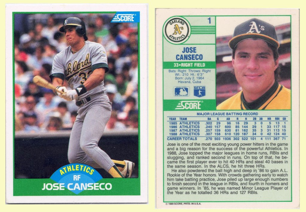 Oakland Athletics – Jose Canseco