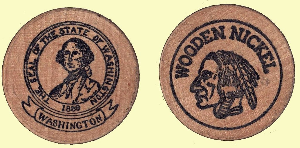 Wooden Nickel - State of “Washington”