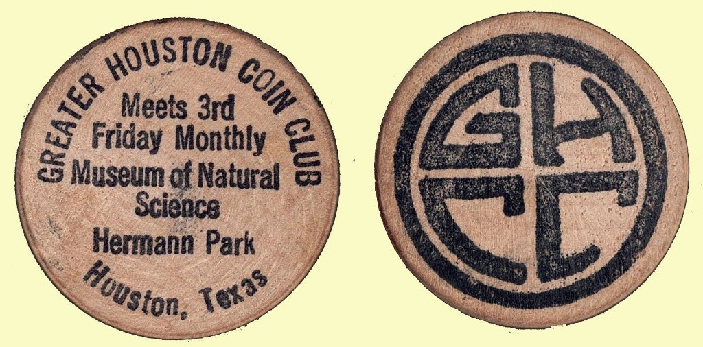 Wooden Nickel - Greater Houston Coin Club #2