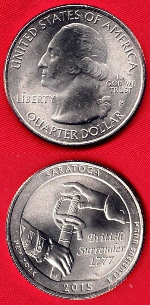 Coin - 2015 BU Saratoga New York Washington Clad Quarter