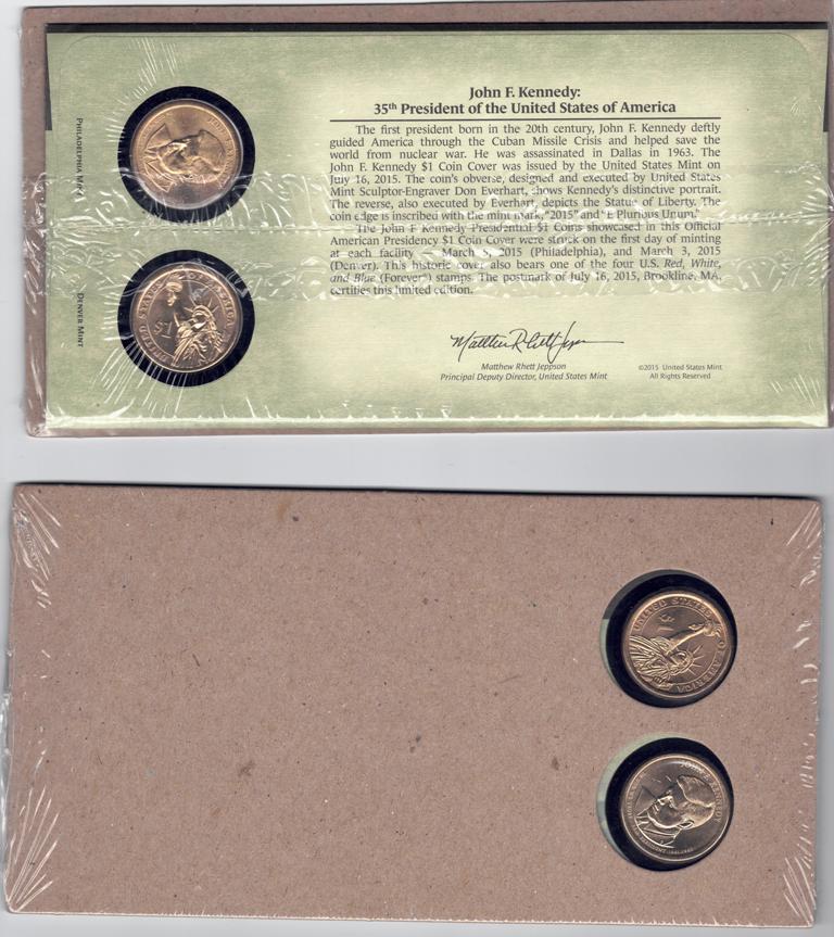 Coin - 2015P & D UNC Kennedy Dollars