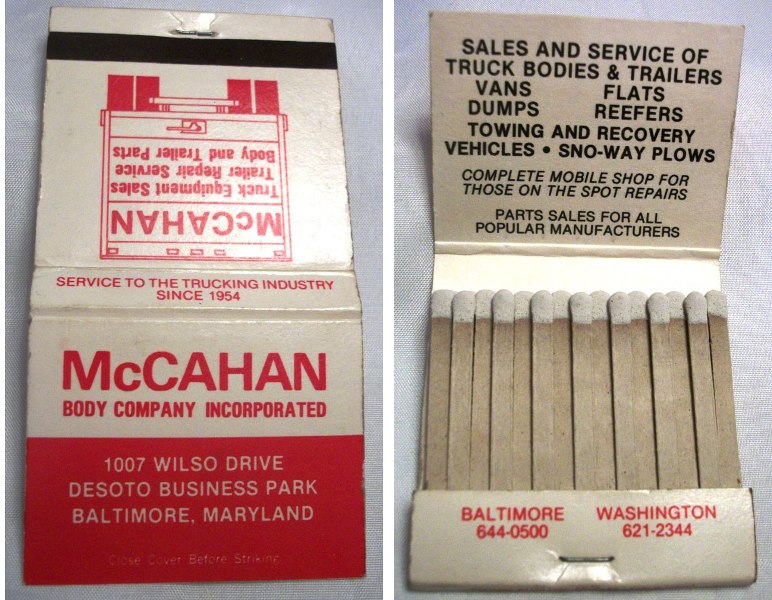 Matchbook – McCahan Body & Trailer Company