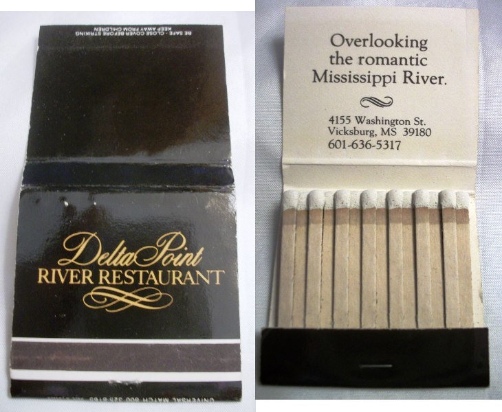 Matchbook – Delta Point River Restaurant