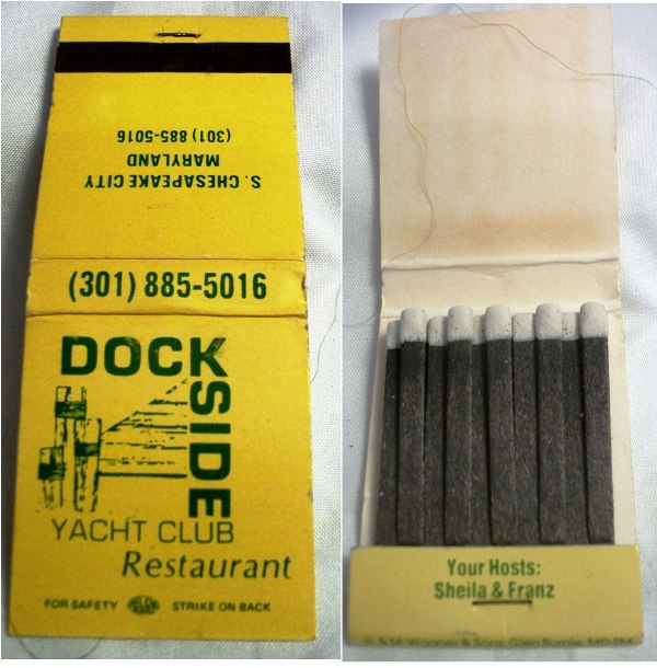 Matchbook – Dockside Yacht Club Restaurant