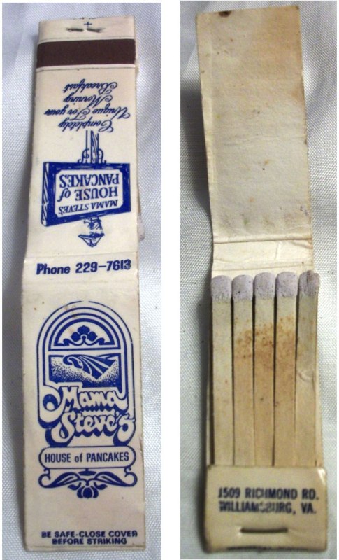 Matchbook – Mama Steve’s House of Pancakes