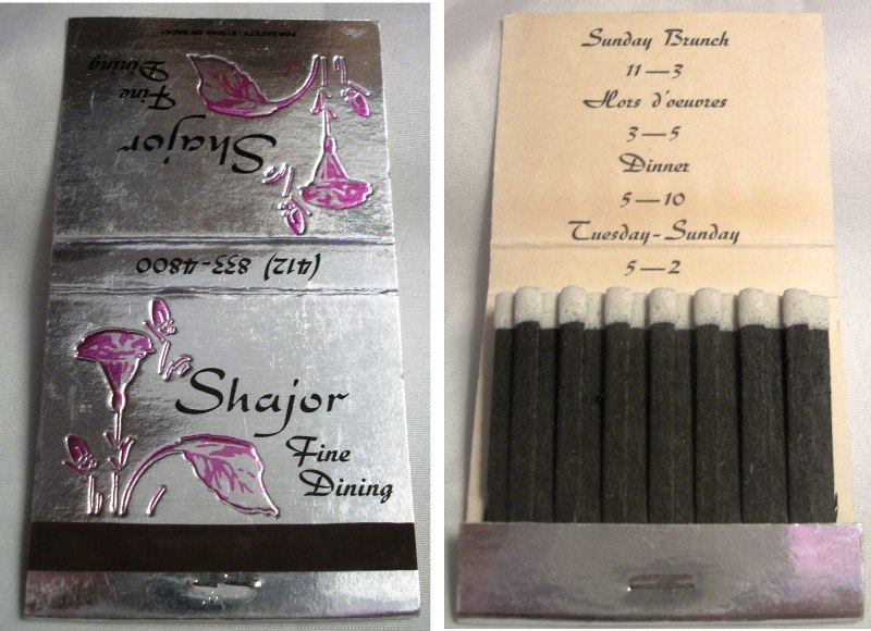 Matchbook – Shajor Fine Dining