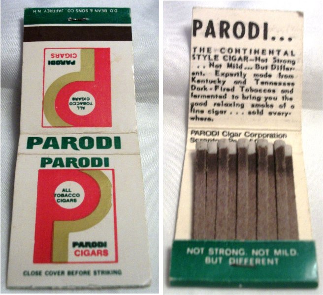 Matchbook – Parodi Cigars