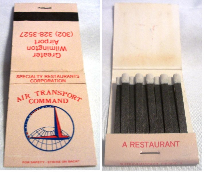 Matchbook – Air Transport Command Restaurant