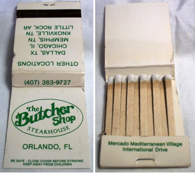 Matchbook – The Butcher Shop Steakhouse