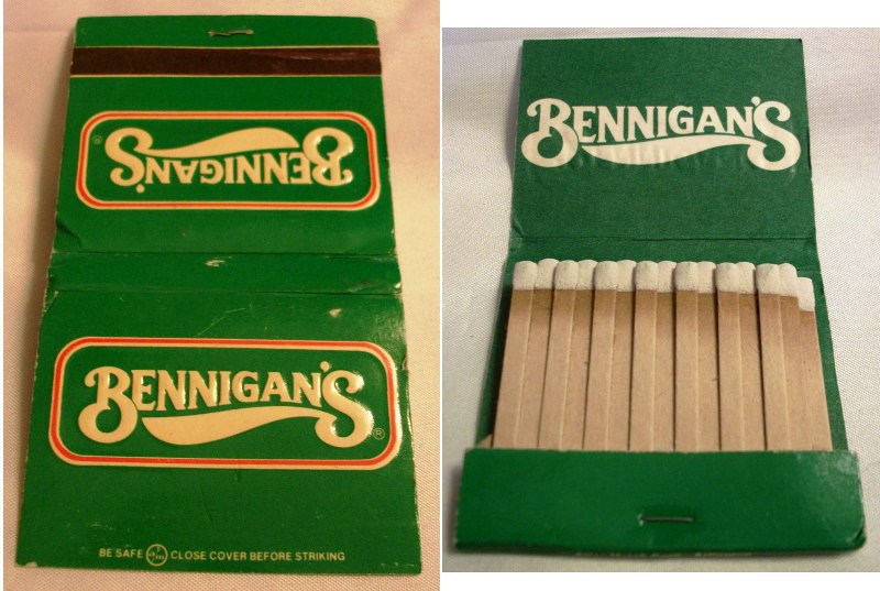 Matchbook – Bennigan’s Restaurant