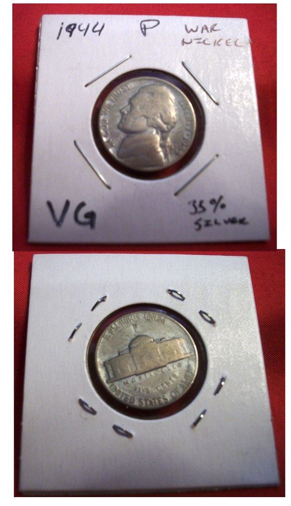 Coin – 1944P Jefferson Head Wartime Silver Alloy Nickel